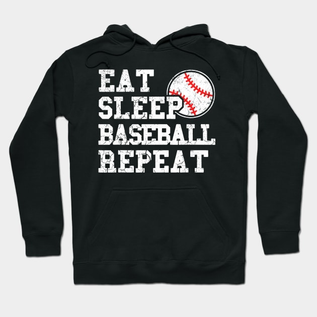 EAT SLEEP BASEBALL REPEAT Hoodie by Freedom Haze